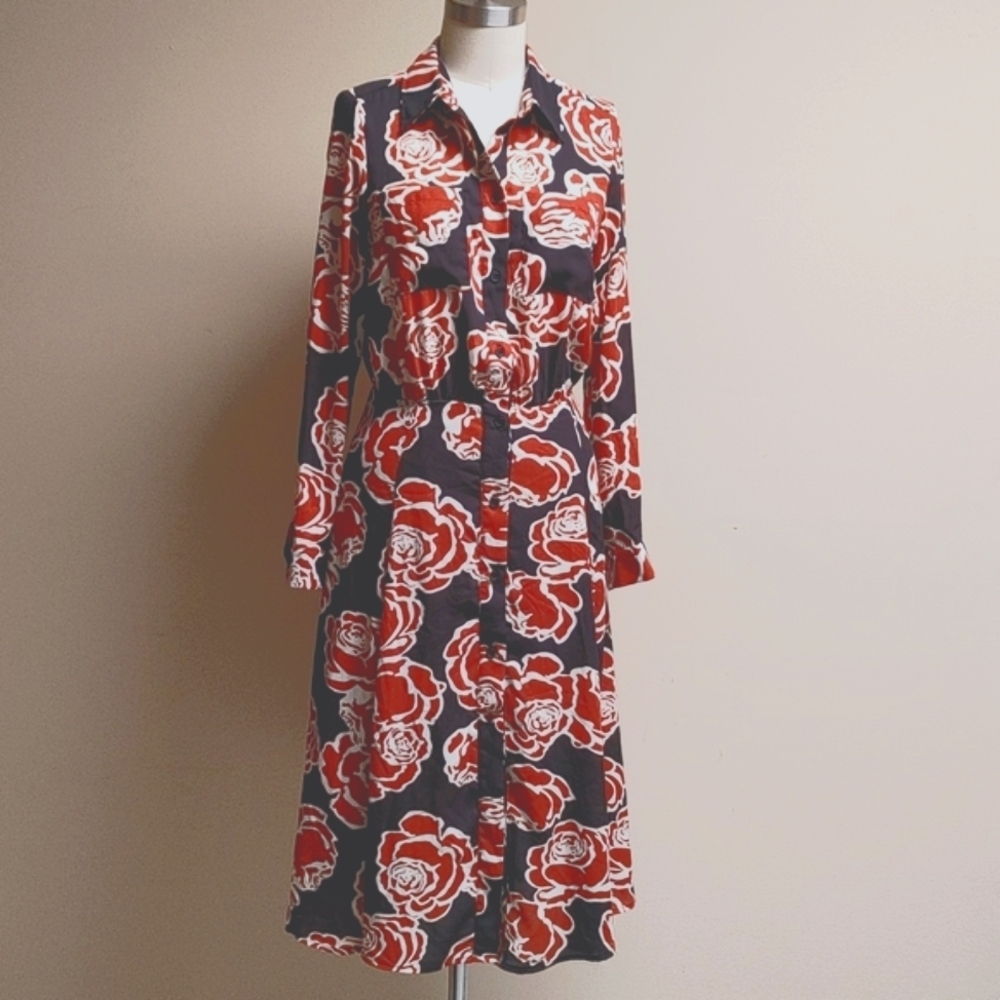 Who What Wear Bold Floral Print Dress S - Picture 3 of 11